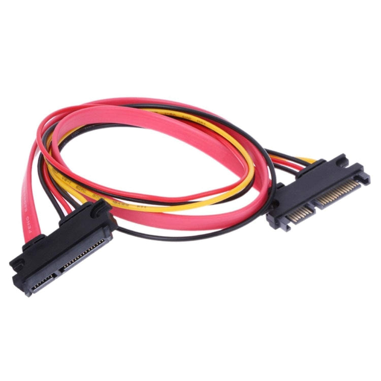 15 + 7 Pin Serial ATA Male to Female Data Power Extension Cable for SATA HDD, Length: 50cm, S-PC-0638, S-PC-0638A