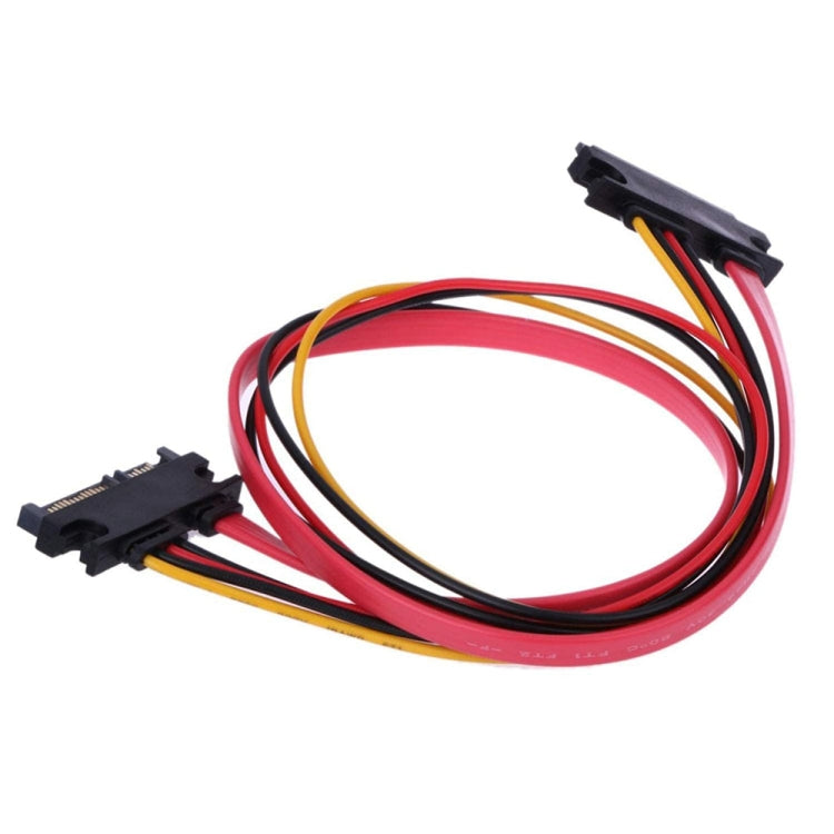 15 + 7 Pin Serial ATA Male to Female Data Power Extension Cable for SATA HDD, Length: 50cm, S-PC-0638, S-PC-0638A