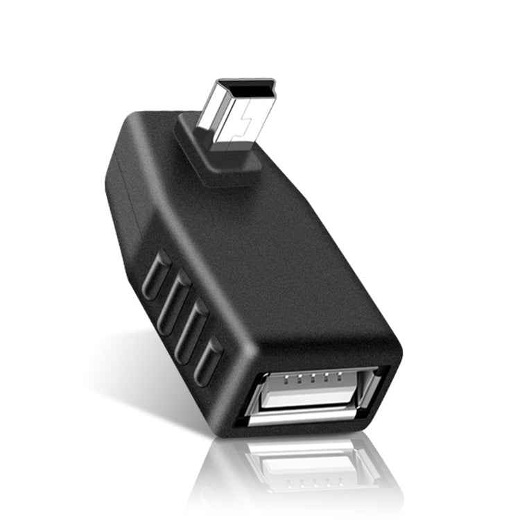 90 Degree Mini USB Male to USB 2.0 AF Adapter