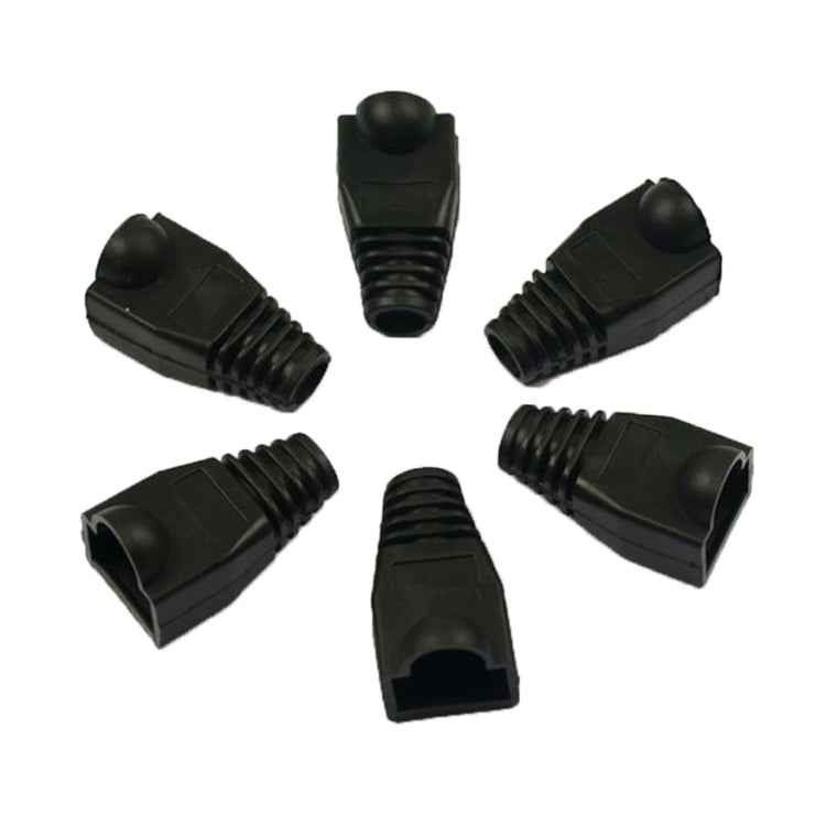 Network Cable Boots Cap Cover for RJ45, Black (100 pcs in one packaging , the price is for 100 pcs)