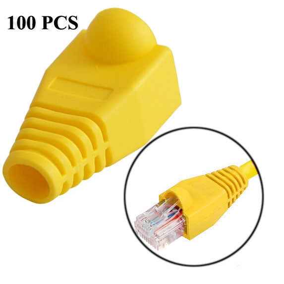 Network Cable Boots Cap Cover for RJ45, Black (100 pcs in one packaging , the price is for 100 pcs)