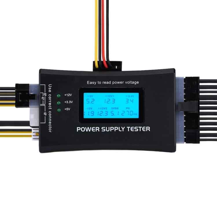 Digital LCD Display PC Computer 20/24 Pin Power Supply Tester Checker Power Measuring Diagnostic Tester Tool