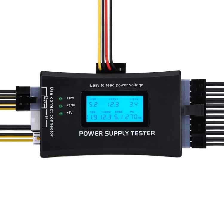 Digital LCD Display PC Computer 20/24 Pin Power Supply Tester Checker Power Measuring Diagnostic Tester Tool