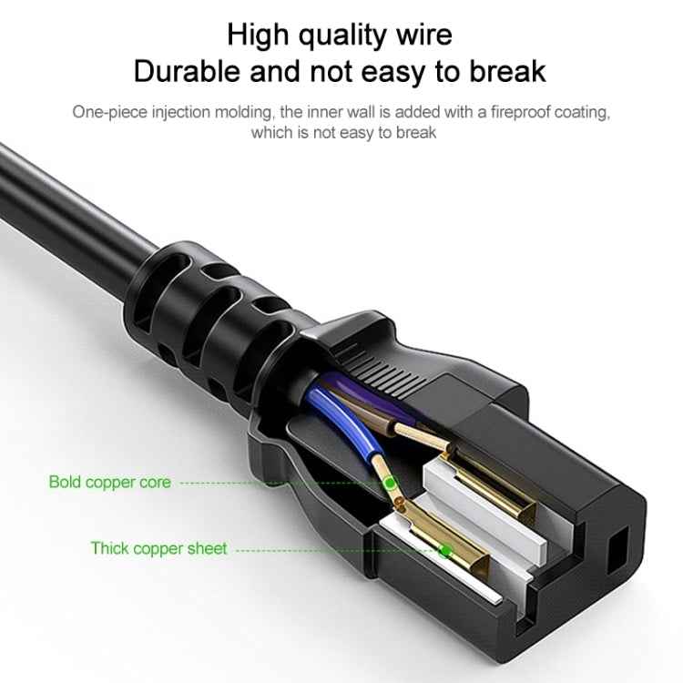 EU Plug Computer PC Power Cord 3 Pin Cable, Length: 1.8m