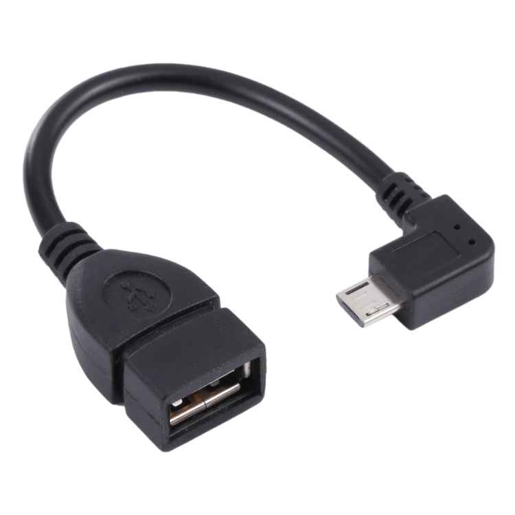 90 Degree Micro USB Male to USB 2.0 AF Adapter Cable with OTG Function For Galaxy / Nokia / LG / BlackBerry / HTC One X /Amazon Kindle / Sony Xperia etc (40cm)