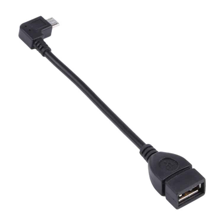 90 Degree Micro USB Male to USB 2.0 AF Adapter Cable with OTG Function For Galaxy / Nokia / LG / BlackBerry / HTC One X /Amazon Kindle / Sony Xperia etc (40cm)