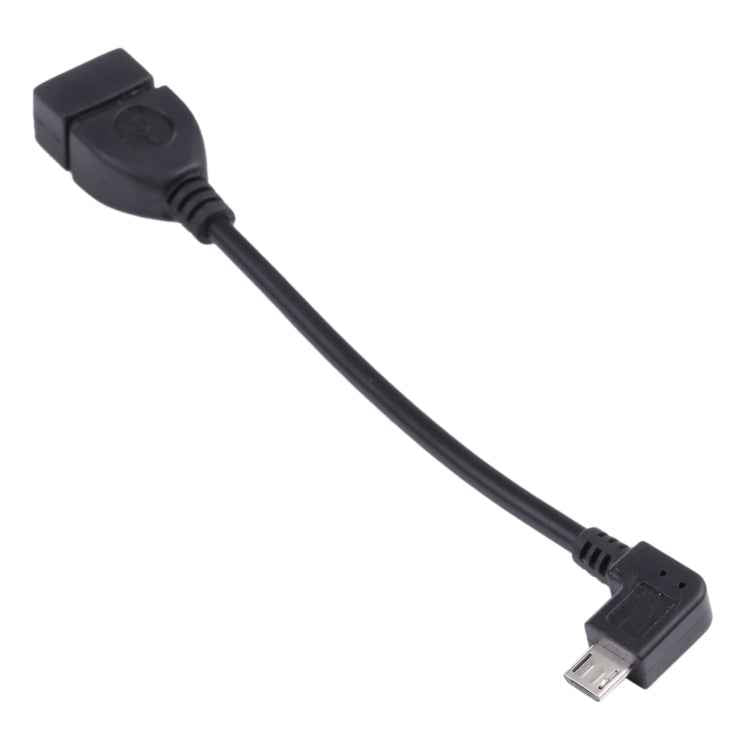 90 Degree Micro USB Male to USB 2.0 AF Adapter Cable with OTG Function For Galaxy / Nokia / LG / BlackBerry / HTC One X /Amazon Kindle / Sony Xperia etc (40cm)
