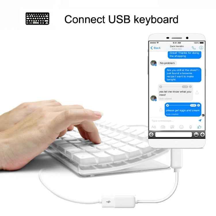 High Quality USB 2.0 AF to Micro USB 5 Pin Male Adapter Cable with OTG Function, Length: 15cm