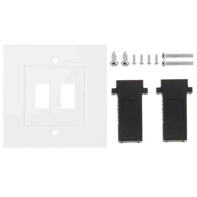 Dual USB 3.0 Female Plugs Home Wall Charger Plate Wall Plate Panel