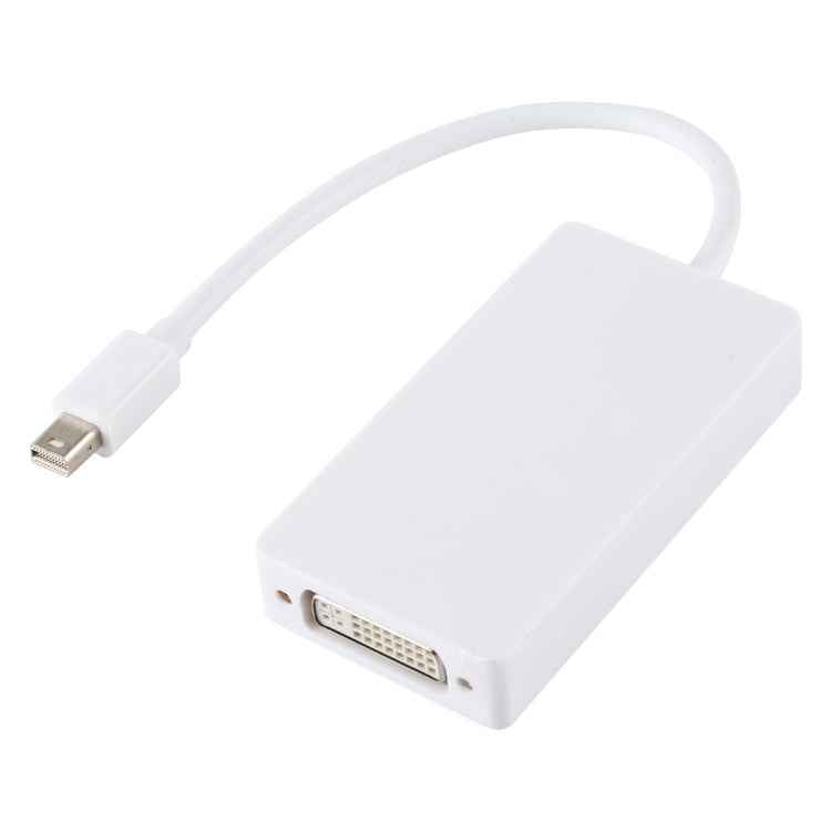 3 in 1 Mini DisplayPort Male to HDMI + VGA + DVI Female Adapter Converter for Mac Book Pro Air, Cable Length: 18cm