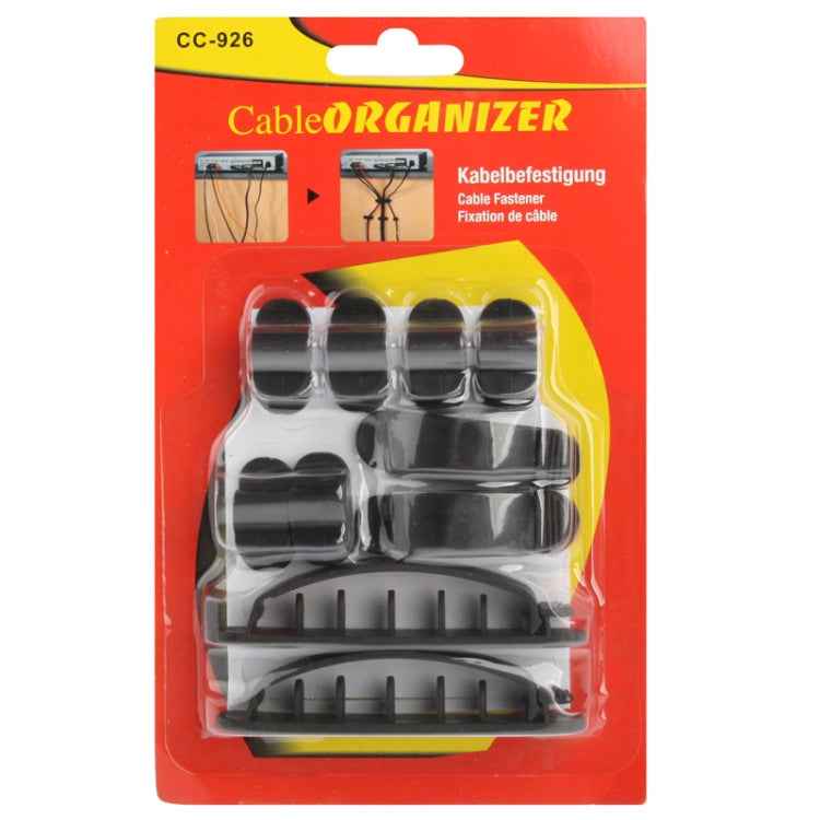 10 in 1 Plastic Flexible Cable Organizer for Electric Wire, CC-926, Random Color Delivery