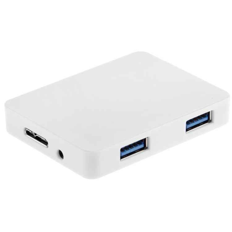 CR-H302 Mirror Surface 4 Ports USB 3.0 Super Speed 5Gbps HUB + 60cm USB 3.0 Transmission Cable