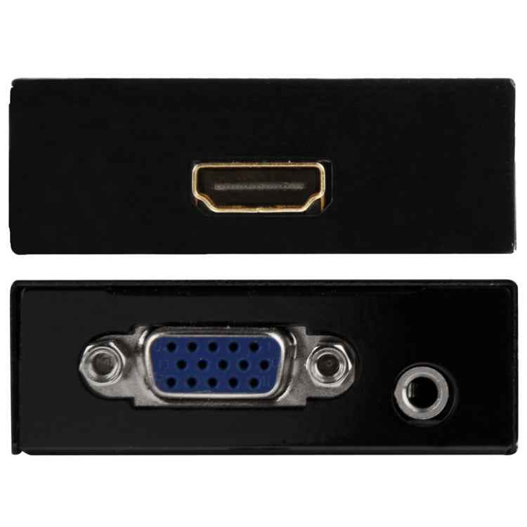 HD 1080P HDMI Mini VGA to HDMI Scaler Box Audio Video Digital Converter Adapter for PC / HDTV