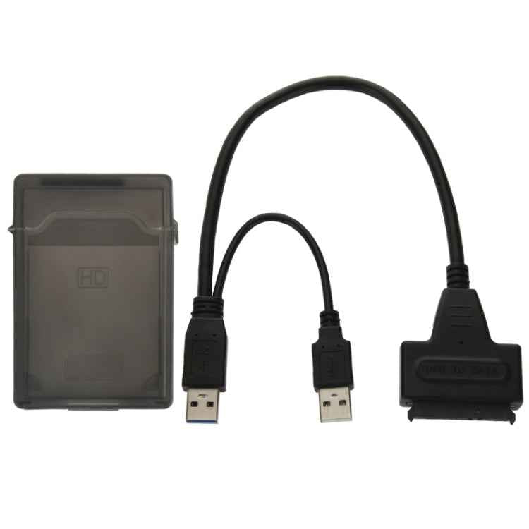 USB 2.0 / USB 3.0 To SATA Cable with 2.5 inch HDD Protection Box, Support up to 4TB Speed