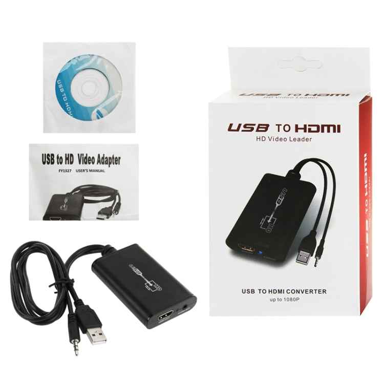 USB 2.0 to HDMI HD Video Leader Converter for HDTV, Support Full HD 1080P