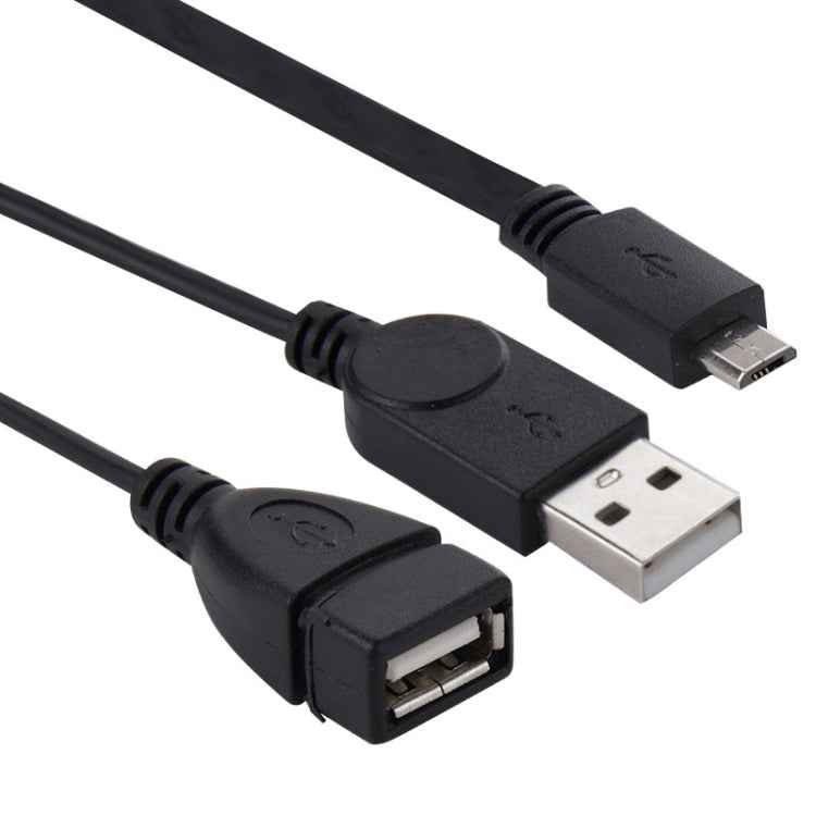 Micro USB to USB 2.0 Male & USB 2.0 Female Host OTG Converter Adapter Cable, Length: About 30cm