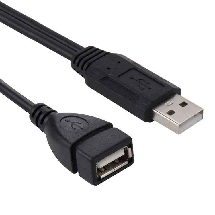 USB 2.0 Male to 2 Dual USB Female Jack Adapter Cable for Computer / Laptop, Length: About 30cm