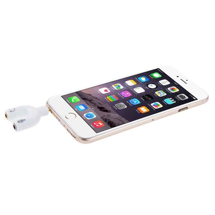 3.5mm Stereo Male to 3.5mm Headphone & Mic Female Splitter Adapter