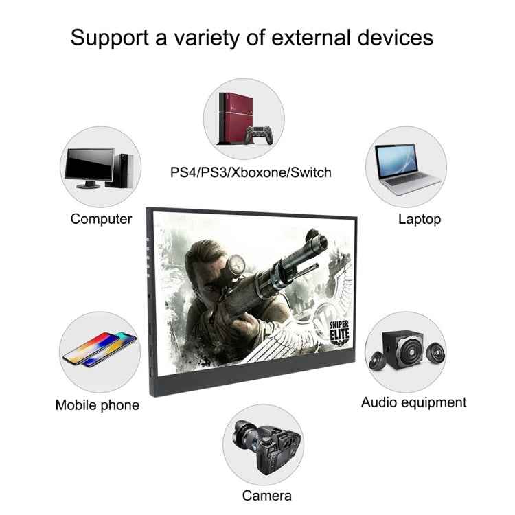 15.6 inch 1080P LED Portable Display Support HDR