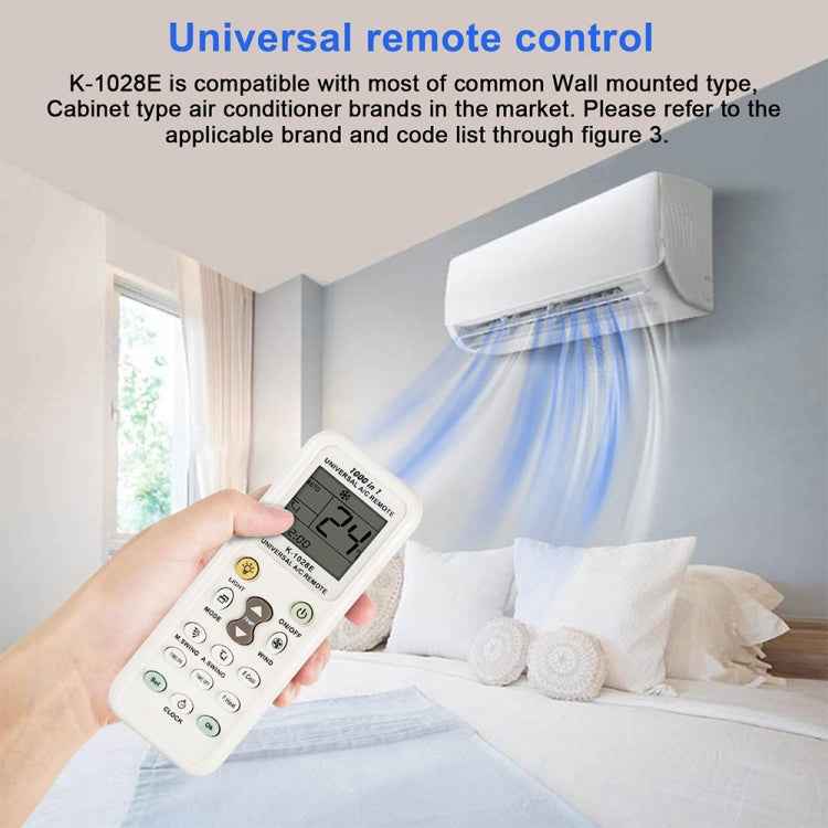 Chunghop K-1028E 1000 in 1 Universal A/C Remote Controller with Flashlight