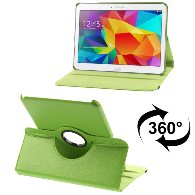 Funda de piel con textura de lichi giratoria de 360 grados y soporte de doble ángulo para Samsung Galaxy Tab 4 10.1 / SM-T530 / T531 / T535