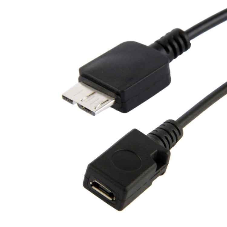 USB AF to Micro USB 3.0 + Micro USB 2.0 Cable for Galaxy Note III / N9000, Length: 20cm (Black)