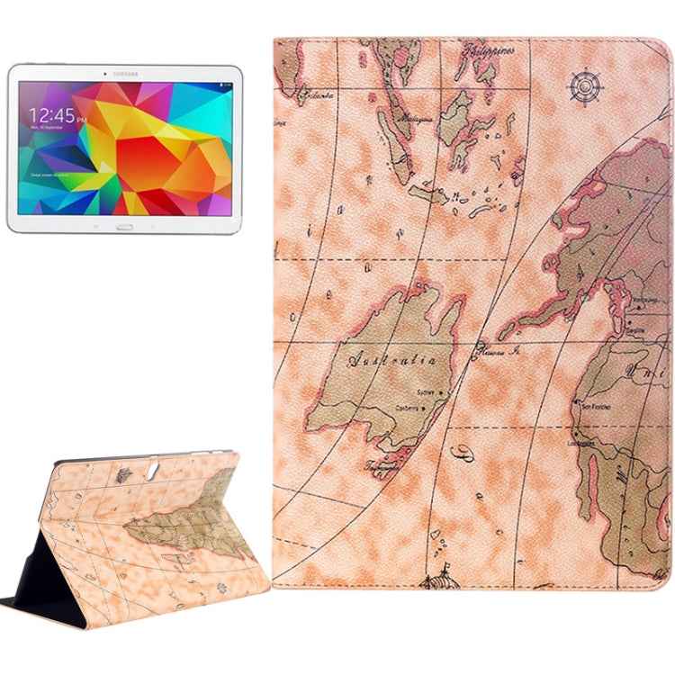 World Map Pattern Flip Leather Case with Holder for Galaxy Tab S 10.5 / T800, Random Delivery (Light Yellow), S-SCS-2749A, S-SCS-2749B