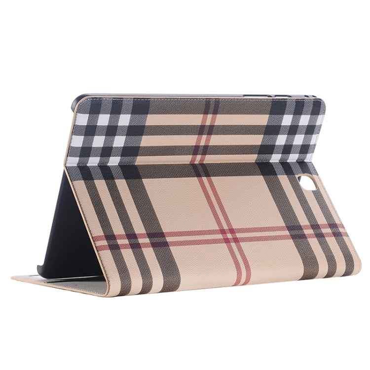Plaid Pattern Leather Case with Holder & Card slots & Wallet for Galaxy Tab A 9.7 4G LTE / T555
