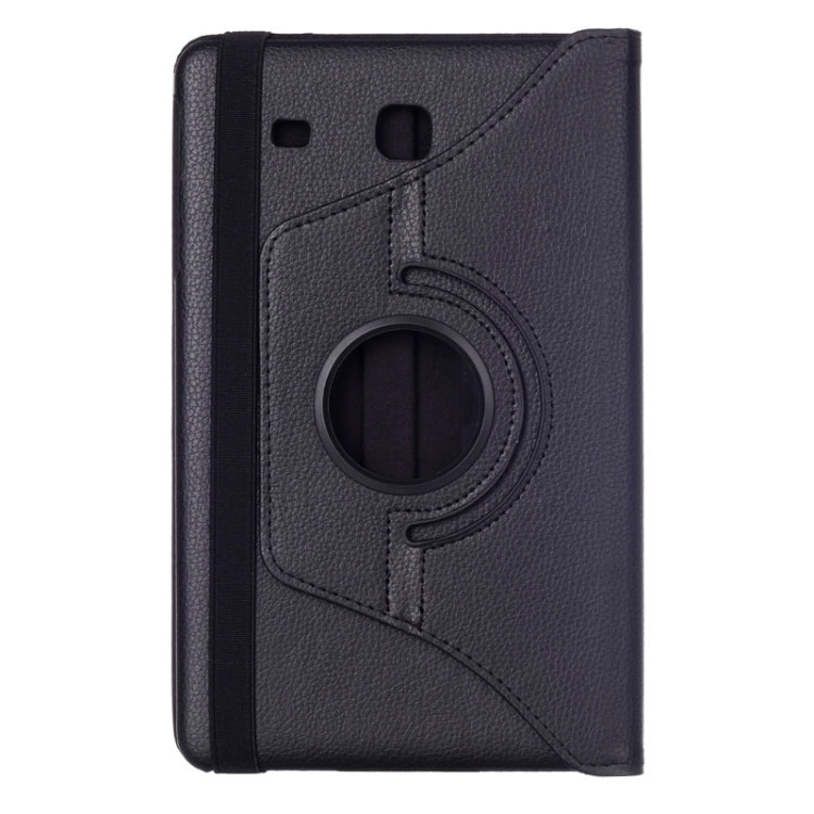 Litchi Texture 360 Degree Rotation Leather Case with Multi-functional Holder for Galaxy Tab E 9.6