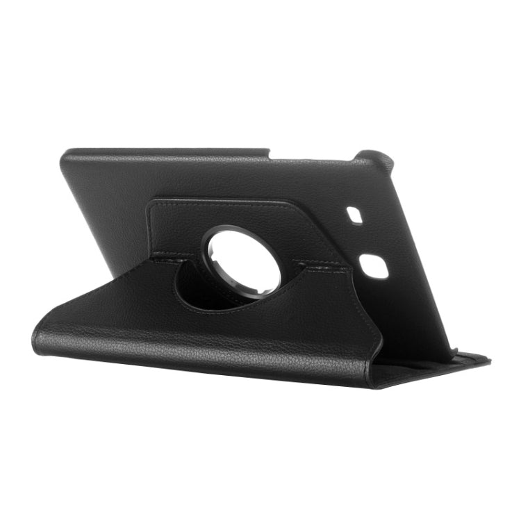 Litchi Texture 360 Degree Rotation Leather Case with Multi-functional Holder for Galaxy Tab E 9.6