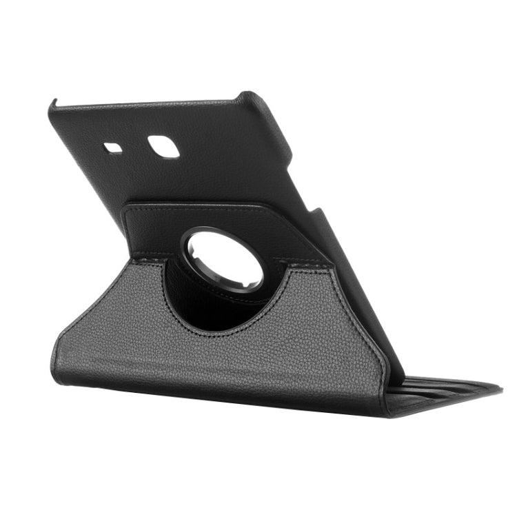 Litchi Texture 360 Degree Rotation Leather Case with Multi-functional Holder for Galaxy Tab E 9.6