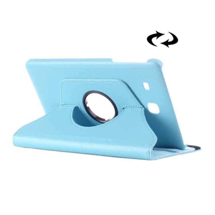 Litchi Texture 360 Degree Rotation Leather Case with Multi-functional Holder for Galaxy Tab E 9.6