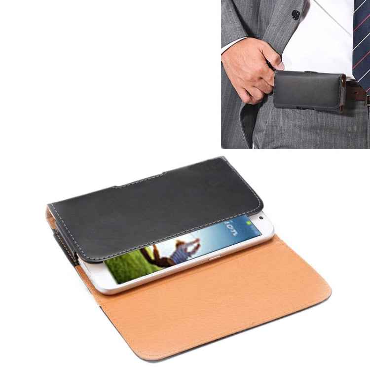 Crazy Horse Texture Vertical Flip Leather Case / Waist Bag with Back Splint for Galaxy S4 / i9500