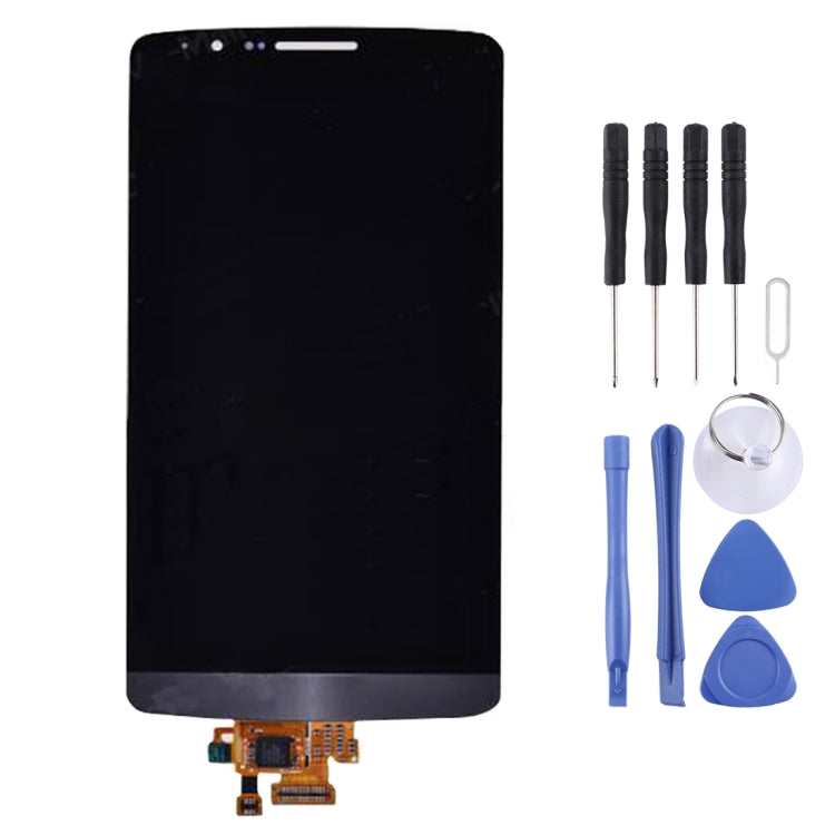 Pantalla LCD y digitalizador originales completos para LG G3/D850/D851/D855, dorado, negro y blanco.