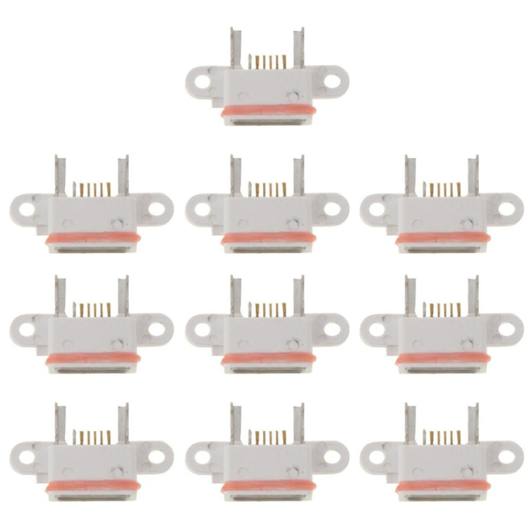 10 conectores de puerto de carga para Xiaomi Mi 4 (blanco)