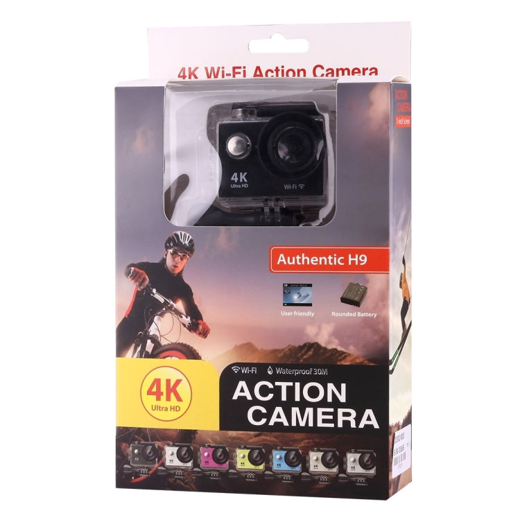 H9 4K Ultra HD1080P 12MP 2 inch LCD Screen WiFi Sports Camera, 170 Degrees Wide Angle Lens, 30m Waterproof