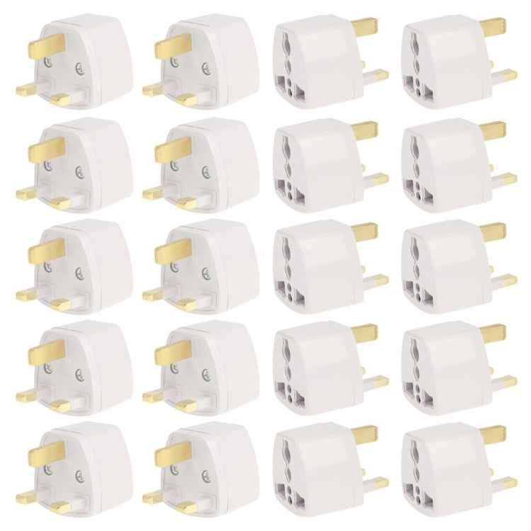 20 PCS Plug Adapter, Travel Power Adaptor with UK Socket Plug