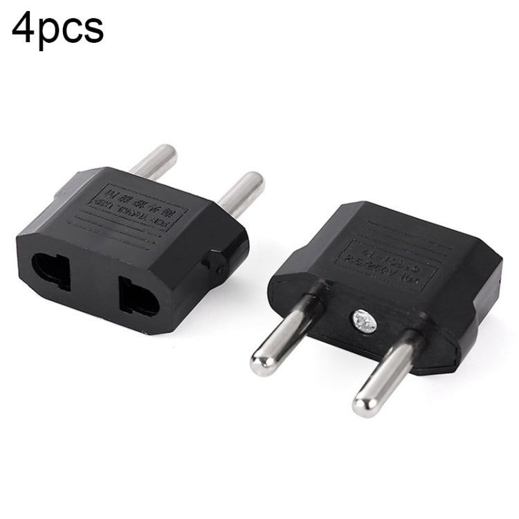 4pcs US to EU Plug Charger Adapter, Travel Power Adapter with Europe Socket Plug
