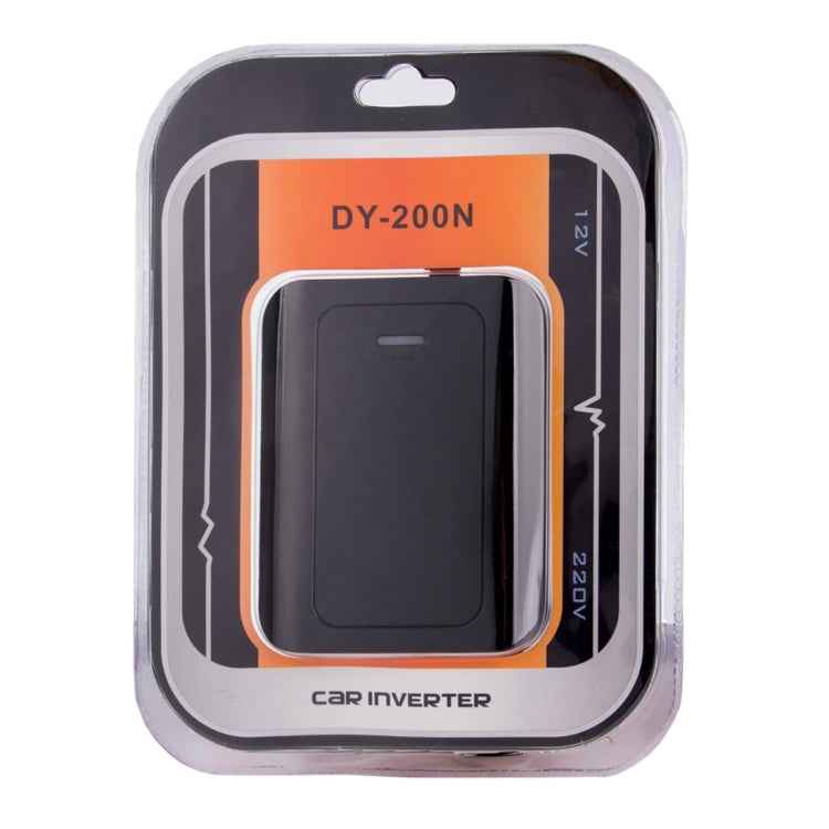DY-200N, 200W DC 12V to AC Car Power Inverter with 500mA USB Port & EU / US Power Socket