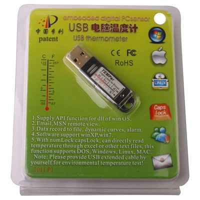 USB Thermometer / Embedded Digital PC Sensor, Temperature Range: -67 Degrees Fahrenheit to 257 Degrees Fahrenheit