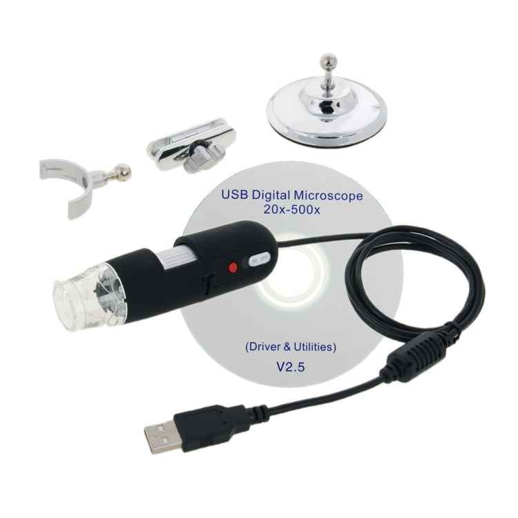 1.3 Mega Pixels 500X USB 2.0 Digital Microscope with 8 LED