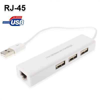 1 Port USB Network With 3 Port USB Hub To Female RJ45 Ethernet Lan Adapter Card