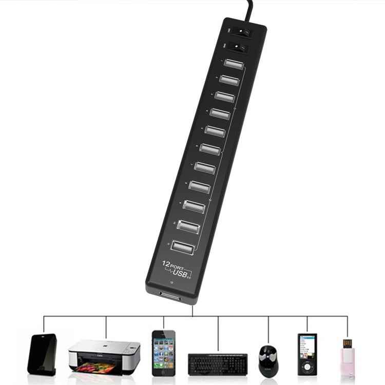 12-Port USB 2.0 HUB,Suitable for Notebook / Netbook