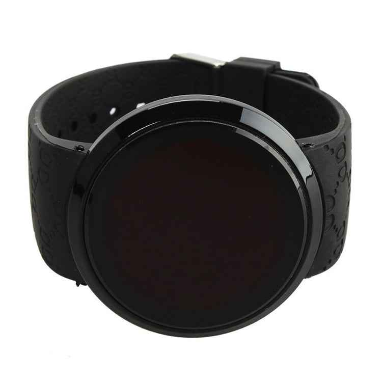 Touch Screen Unisex LED Digital Watch Wristwatch Timepiece Silicon Strap ( White )