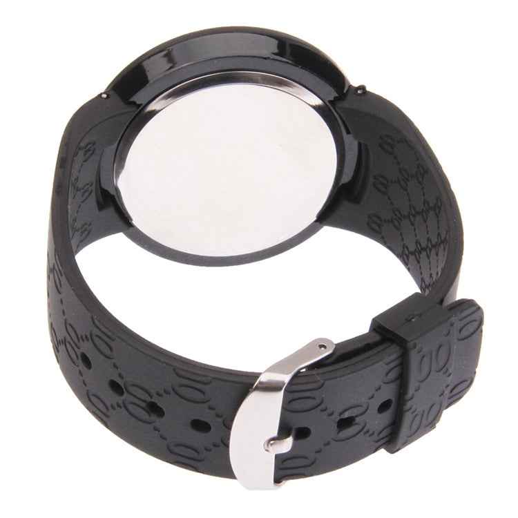 Touch Screen Unisex LED Digital Watch Wristwatch Timepiece Silicon Strap ( White )