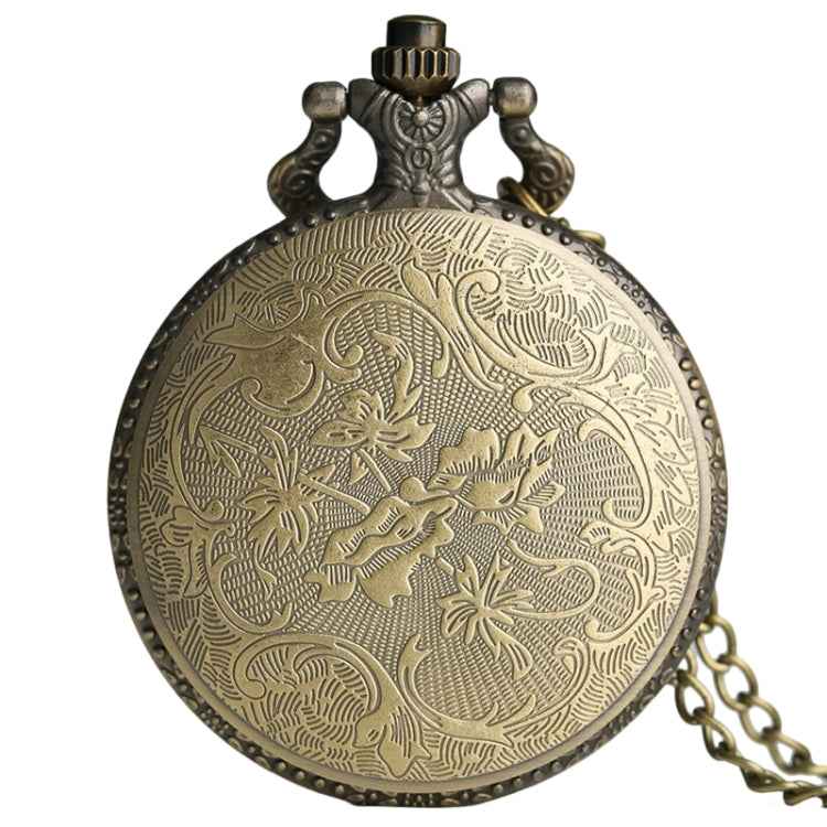 Playing Card Pattern Zinc Alloy Quartz Waterproof Pocket Watch