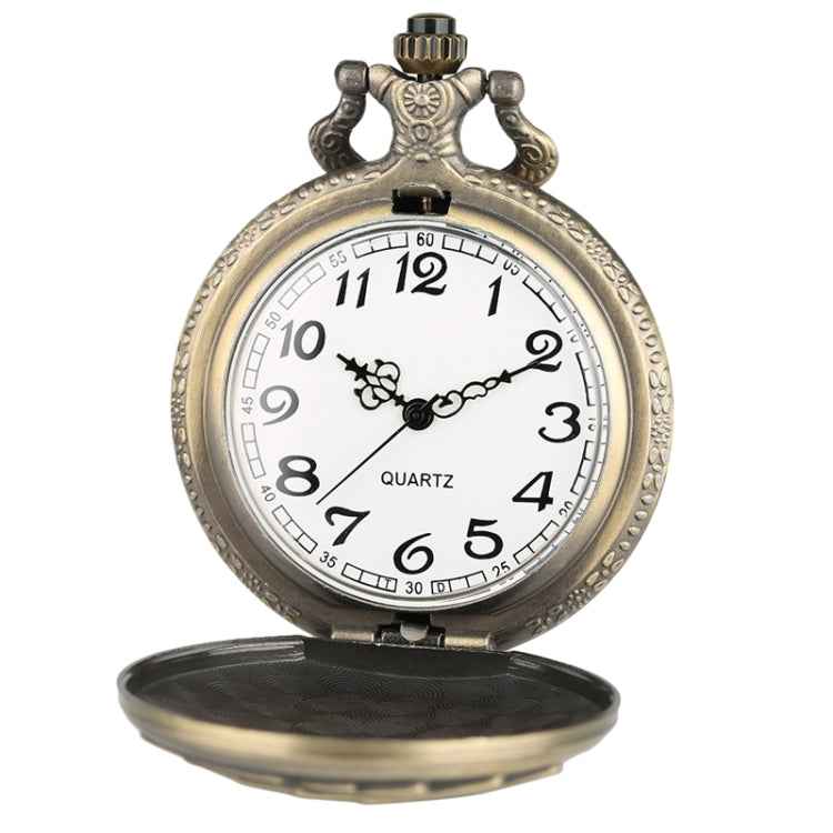 Playing Card Pattern Zinc Alloy Quartz Waterproof Pocket Watch