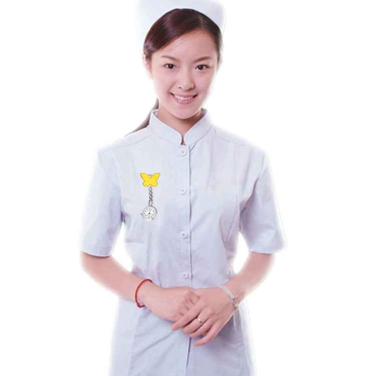 Butterfly Style Portable Alloy Nurse Round Quartz Wristwatch Watch with Pin, Butterfly Style