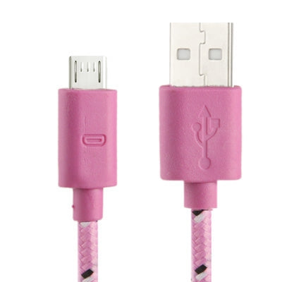 Nylon Netting Style Micro 5 Pin USB Data Transfer / Charge Cable, Length: 3m