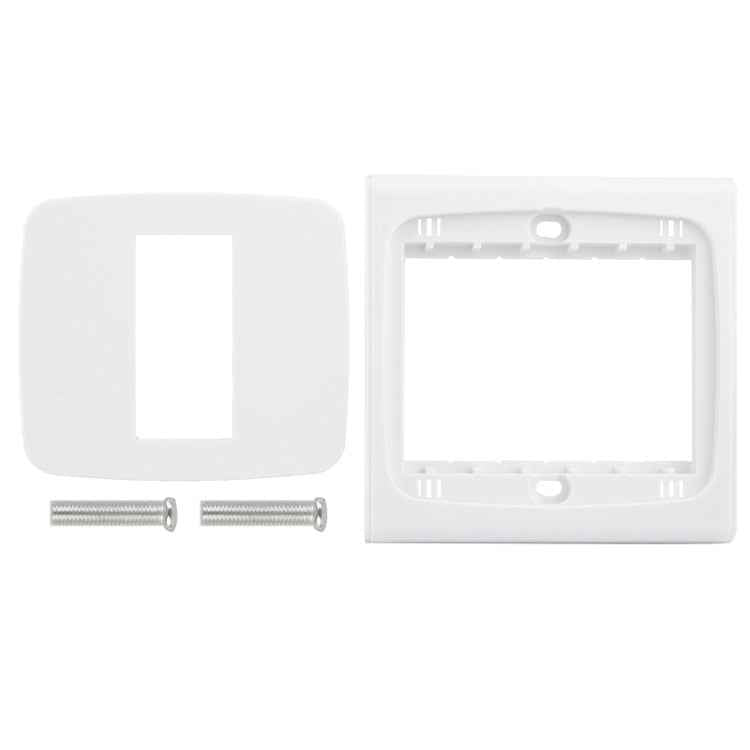 Wall Plate with Screw for Blank Inserts - 1 Hole, Use around the world